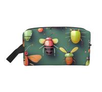 BOAITENYU Insect Atlas Travel Toiletry Bag Multipurpose Portable Large Capacity Storage for Cosmetics and Small Items