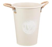BOANFIDE Heritage Gardenware Galvanised Oval Planter, Metal Plant Pots Vintage With Rope Handles, Plant Pots Indoor, Flower Pots Outdoor Self Watering Indoor Plant Pot (Tall Bucket)