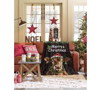 Boanket Black Cow Christmas Throw Blanket Xmas Botanical Snowflake Flannel Fleece Blanket, Lightweight Blanket for Women Adult Girl - Microfiber Nap Blanket for Couch, Bed, Sofa 50" x 40"