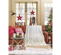 Boanket Cream Ombre Throw Blanket Contemporary Geometric Abstract Art Flannel Fleece Blanket, Lightweight Blanket for Women Adult Girl - Microfiber Nap Blanket for Couch, Bed, Sofa 80" x 60"