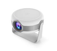 Boannice Portable Projector, Smart Projector with Android TV WiFi 6 BT5.0 130° Rotation, Auto Keystone Correction, Home Cinema Projector for Mobile Phone/TV Stick/HDMI/USB/PC