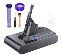 BOANV 8000mAh Battery for Dyson V8 Battery Replacement Compatible with Dyson V8 Vacuum Cleaner Series (Absolute/Animal/Motorhead/Absolute/Pro SV10(with 2*Filter)