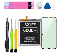 BOANV Battery for Samsung Galaxy S21FE, 6000 mAh, 0 Cycles, Li-polymer, EB-BS912ABY, SM-G990B, SM-G990B/DS, SM-G990U1, SM-G990U, SM-G990W, supplied with a professional tool kit