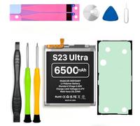 BOANV Battery for Samsung Galaxy S23 Ultra, 6500 mAh, Li-polymer, EB-BS918ABY, replacement battery for Galaxy S23 Ultra 5G SM-S918, supplied with a professional tool kit