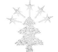 Boao 100 Pieces Ceramic Christmas Tree Bulbs and 5 Stars Replacement Plastic Bulbs for Ceramic Christmas Tree Decorations(4.7 mm Diameter,Transparent)