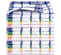 Boao 12 Pieces Kitchen Dish Cloths, 12 x 12 Inch, 4 Colors, Woven Cotton, Quick Dry, Long Lasting, Wear Resistant