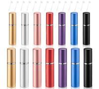 Boao 14 Pcs 5 ml 10 ml Perfume Travel Refillable Atomizer Multicolor Mini Perfume Spray Bottle Portable with Refill Pump Fragrance Sample Dispenser Transfer Tool for Outgoing Traveling