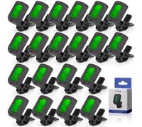 Boao 20 Pcs Guitar Tuner, Clip on Tuner with Chromatic Modes, Digital Electronic Clear LCD Display, 360 Degree Rotation for Acoustic/electric Guitar, Ukulele, Bass, Violin, Banjo, Mandolin