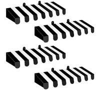 Boao 4 Pack Circus Awning Decoration 3D Stripe Cardboard Awning Carnival Wall Decor Circus Party Favors for Lemonade Stand Bakery Ice Cream Truck Bulletin Board Decor(Black and White)