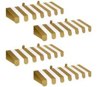 Boao 4 Pack Circus Awning Decoration 3D Stripe Cardboard Awning Carnival Wall Decor Circus Party Favors for Lemonade Stand Bakery Ice Cream Truck Bulletin Board Decor(Gold and White)
