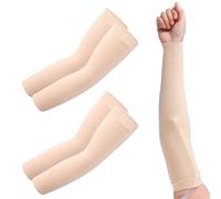 Boao 4 Pcs Picc Line Sleeve Cover for Upper Arm Fistula Dialysis Medical Elastic Breathable Shower Cover for Women Men, Skin Color, One size