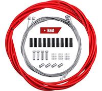 Boao 4 Pieces Brake Cable Universal Bike Inner Brake Cable Housing Kit Bicycle Brake Cable Replacement for Mountain and Road Bike Gear Kit (Red)