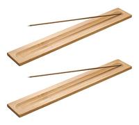 Boao 5 Pcs Bamboo Incense Stick Holder Portable Wood Incense Holder Burner Ash Catcher for Yoga, Spa, Aromatherapy, Meditation Accessories Gift, 9 Inches Long