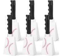 Boao 6 Pack 9 Inch Cowbells for Sporting Events Cow Bells Noise Makers with Handles Percussion Noise Makers Cheering Cowbell for School Events Games Party