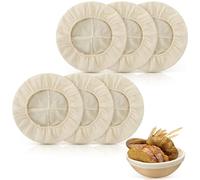 Boao 6 Pieces Bread Banneton Proofing Basket Liner Cloth Cover Natural Rattan Baking Dough Banneton Proofing Sourdough Basket Cloth Liner Bread Baking Supplies (8.5 Inch)