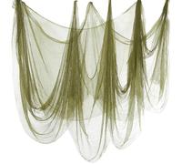 Boao 70.87 x 196.85 Inch Halloween Cheesecloth Cheese Cloth Roll for Crafts Large Military Green Cotton Muslin Gauze Fabric for Party Decorations