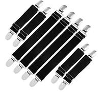 Boao 8 Pcs Adjustable Boot Straps Pant Stirrups Clips Boot Clips Elastic Straps for Cowboy Boots Pant Leg Clip Women and Men