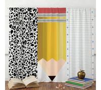 Boao Back to School Backdrop Notebook Paper Backdrop 79 x 47 Welcome First Day of School Decorations Composition Party Decor for Kids Classroom Office Welcome Student Photoshoot (Pencil)