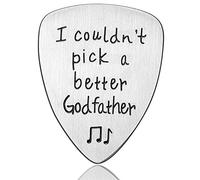 Boao Godfather Gifts Guitar Pick Engraved I Couldn t Pick A Better Godfather Funny Godfather Guitar Pick Gift for Men Father's Day Christmas Birthday Baptism Christening