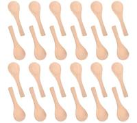 Boao Small Wooden Spoons, 3.5'' L, Mini Wood Natural Tiny Spoons Wooden Little Teaspoons for Jars Sugar Creamer Honey Spices Salt Kitchen Supplies(Light Wood,24 Pcs)