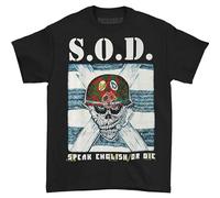 BOAONI Greucy Darks.O.D. Men's Speak English Or Die T Shirt Unisex 100% Cotton Short-Sleeve T-Shirts Black XXXL
