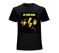 BOAONI The Charlatans Black Funny Men Short Sleeve T-Shirt Black XXXL
