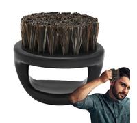 Boar Bristle Beard Brush - 6 x 5.5 cm Facial Hair Brush with Handle | Perfect for Applying Oil Balm on Men, Grooming, Styling, Home Use, Travel, Beard Grooming in the Hairdressing