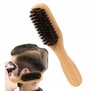 Boar Bristle Beard Brush - Tame the Coarse Face, Natural Handle, Ergonomic Handle, Length 12 cm | Secondary Stiff Bristles, Wooden Construction