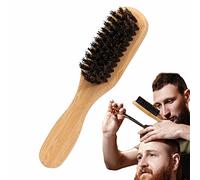 Boar Bristle Beard Comb Travel Beard Brush | Beard Brush, Beard Straightener, Beard Grooming Tool, Hair Brush, Beard Brush For Face Hairstyle