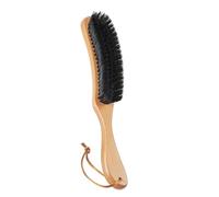 Boar Bristle Clothes Brush for Wool & Cashmere - Men's Fabric Brush for Suits, Sweaters, Velvet - Wooden Handle Lint & Pilling Removal Brush for Garment Care