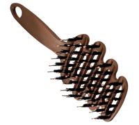 Boar Bristle Hair Brush - Anti-Frizz Styling Comb, Gentle Scalp Massage, Shine Enhancer, Heat-Resistant Bristles for Smooth Straightening, Blow Drying, Professional Salon Grooming Tool for Curly Hair