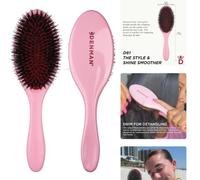 Boar Bristle Hair Brush - Smoothing & Shine Enhancing Brush for All Hair Type...