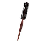 Boar Bristle Hair Brushs, Small Round Blow Drying Styling Hair Brush with Natural Wooden Handle for Hair Drying, Styling, Curling, Adding Hair Volume, Beard Brush for Men