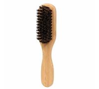 Boar Bristles Beard Brush - Men's Beard Brush with Handle | 100% Pure Wild Boar Bristle | Travel Mustache Comb | Firm Grooming Tool | Detangling & Smoothing Hair for Men