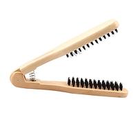 Boar Bristles Clamp Hair Brush, Double Sided Brush Hair Straightening Comb, Wooden Anti Static Straightening Comb Hair Detangler Brush Hair Styling Tool for DIY Salon