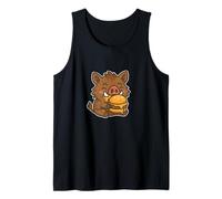 Boar Burger Feast Cartoon Tank Top