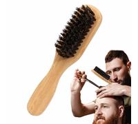 Boar Hair Beard Comb - Beard Straightener, Beard Straightener Brush for Men | High Performance Grooming Tool for Detangling, Straightening and Shaping Your Beard, Great for Styling
