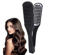Boar Hair Straightener - ABS V Shape Styling Comb | Double Bristle Hair Straightening Tool Non-Slip Comb Accessory Portable Lightweight With Use For Women In