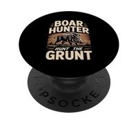 Boar Hunter Hunt The Grunt Wild Hog Chase PopSockets Adhesive PopGrip