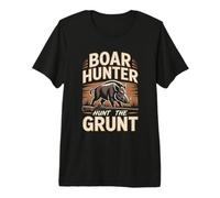 Boar Hunter Hunt The Grunt Wild Hog Chase Premium T-Shirt