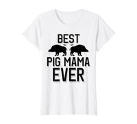 Boar Hunting Best Pig Mama Ever Value Graphic T-Shirt, Women, White, S