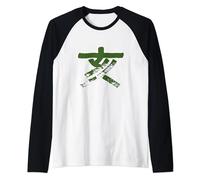 Boar (Japanese) Zodiac Sign Horoscope & Hunting Symbol INK 2 Raglan Baseball Tee