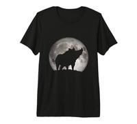 Boar Looking at The Moon Premium T-Shirt