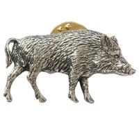 Boar Running Lapel Pin Badge In Velvet Pouch Or Gift Box With Free Engraving 35
