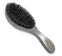 Boar Wave Brush for Men - Medium Hard Brush 360 Waves for Black Hair -Gray