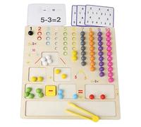 Board Bead Game,Kids Tweezers For Fine Motor - Math Wooden Arithmetic Decomposition Puzzle With Clip For Kids Interactive Learning Activity Classroom