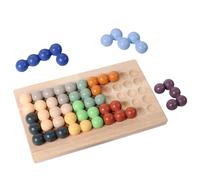 Board Bead Game Set - Stacking Matching Brain Teaser | Board Beads Game for Kids,for Pupils Boys Girls Over 36 Months Home Classroom Travel Picnic Car Rides