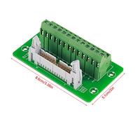 Board, Din Rail Mount Interface Module Connector Interface Module Terminal Block Board Din Rail Mount Flat Ribbon Cable IDC26P 20Pin Male Header Terminal Block