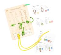 Board For Learning And Making Knots | Wooden Educational Learning Game,Make Set - For Kids Girls Boys Home Family Meeting
