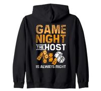 Board Game Board Gamer Game Night The Host Is Always Right Zip Hoodie